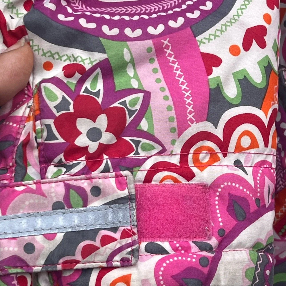 Hanna Andersson Journeys End winter jacket with a vibrant paisley pattern